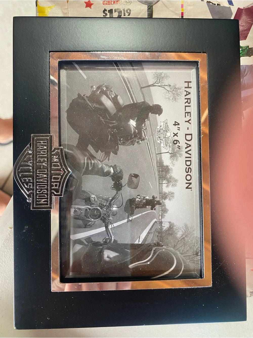 Harley-Davidson Black and Copper Accent Photo Frame